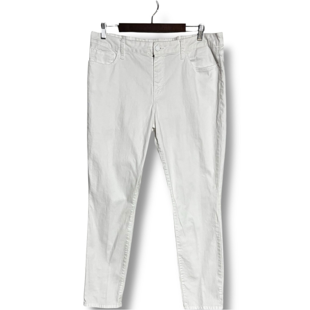 Tommy Hilfiger Women's Bright White Denim High Rise Tapered Size 16 Skinny Jeans - Picture 15 of 16